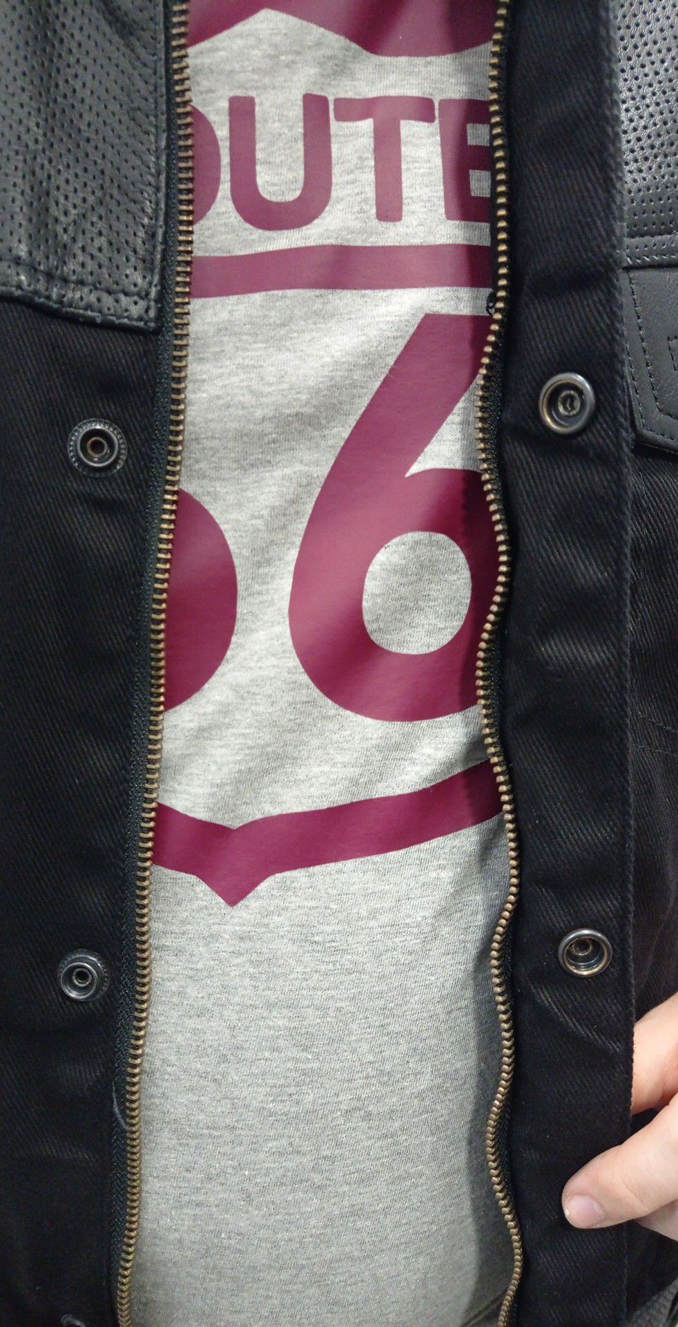 Chaleco Tejano Piel Microperforado - URA Moto