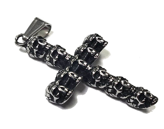 Colgante acero Cruz Calaveras - URA Moto
