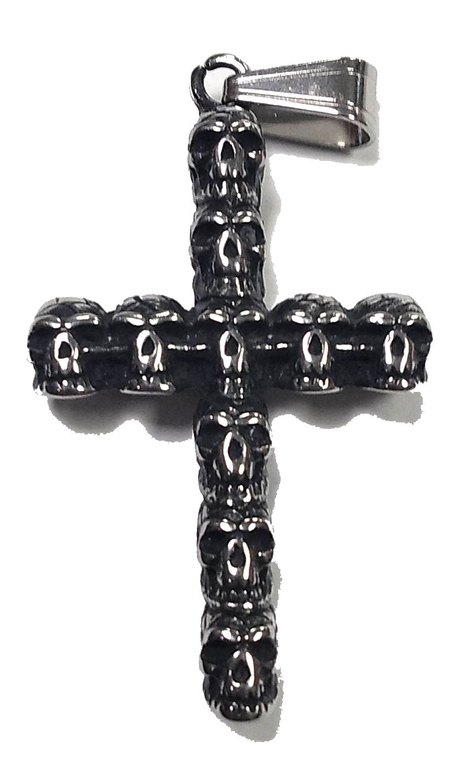 Colgante acero Cruz Calaveras - URA Moto