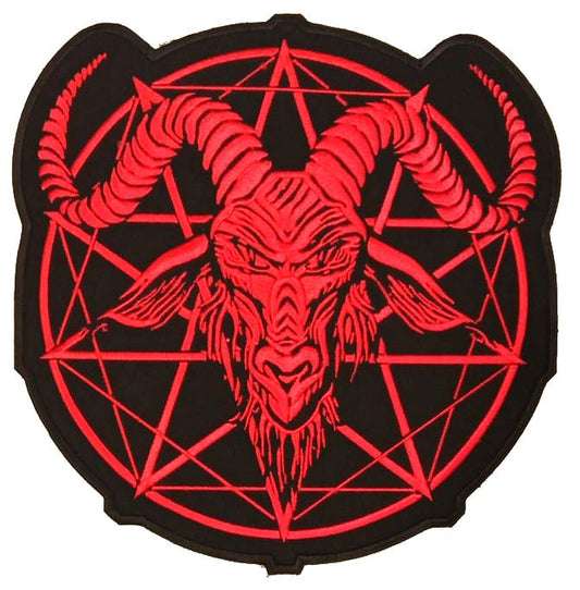 Parche Bordado Baphomet (Macho Cabrío) - URA Moto