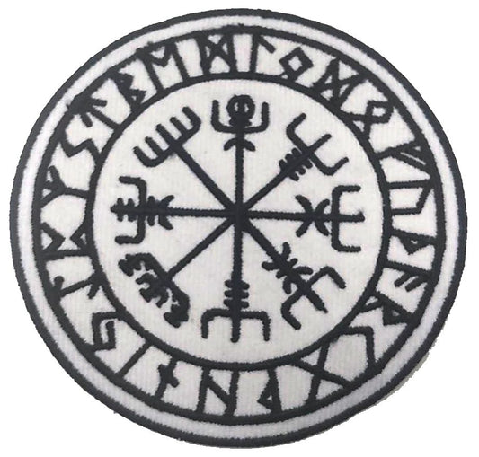 Parche Bordado Brujula Vikinga - URA Moto