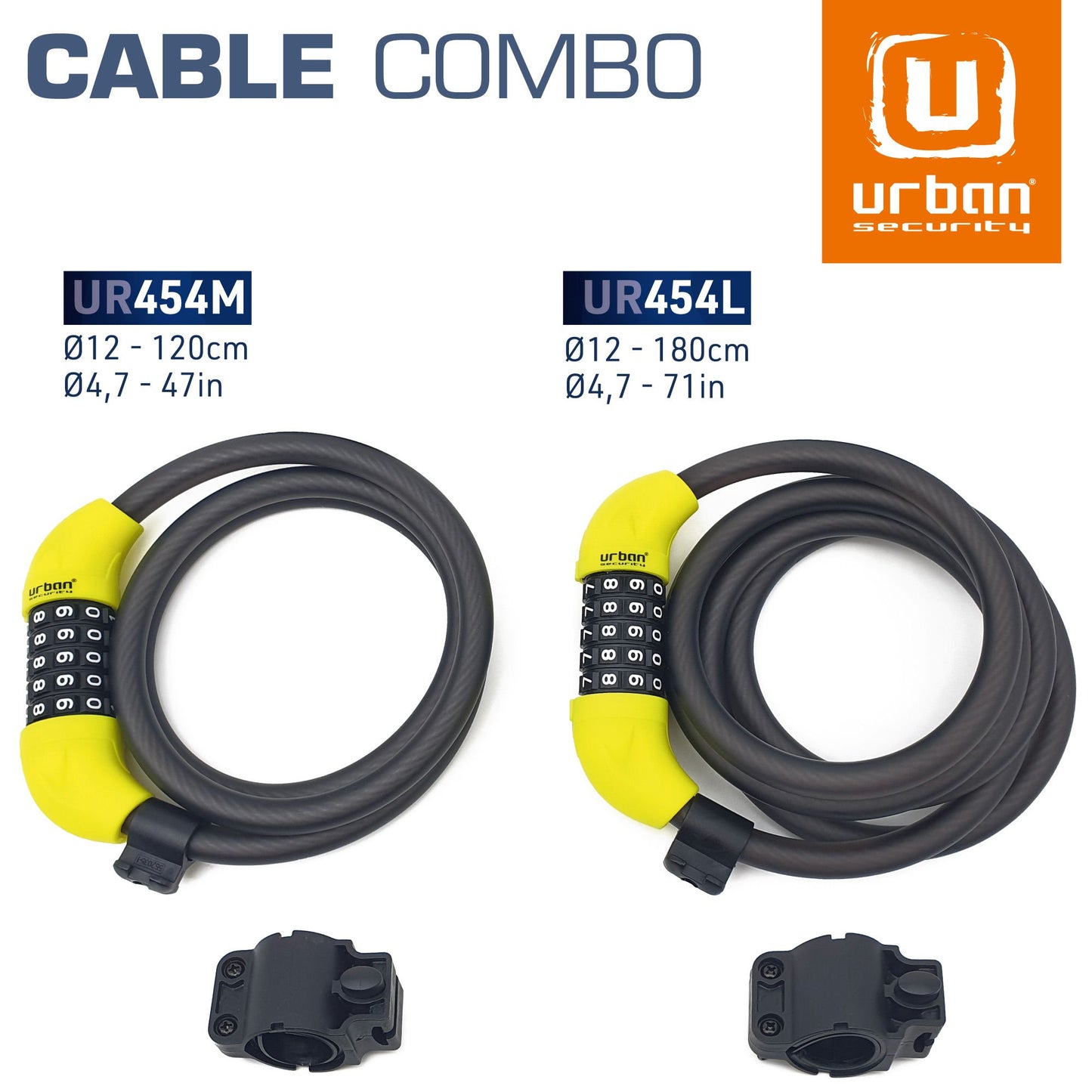Antirrobo Moto Cable Urban UR454L - URA Moto