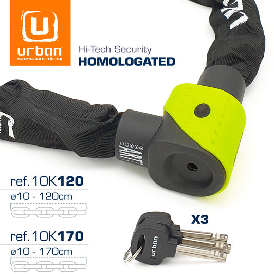 Antirrobo Moto Cadena Urban 10K120 - URA Moto