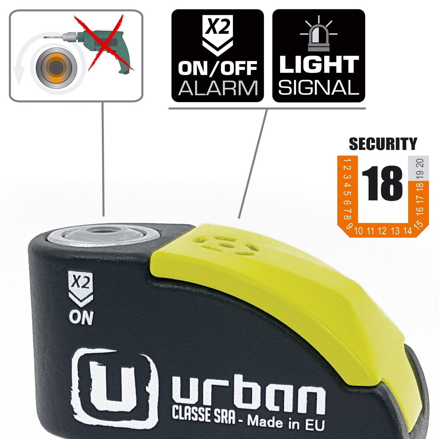Antirrobo Alarma Moto Urban UR10 - URA Moto