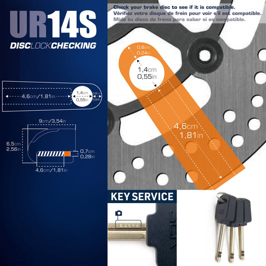 Antirrobo Alarma Moto Urban UR14S - URA Moto