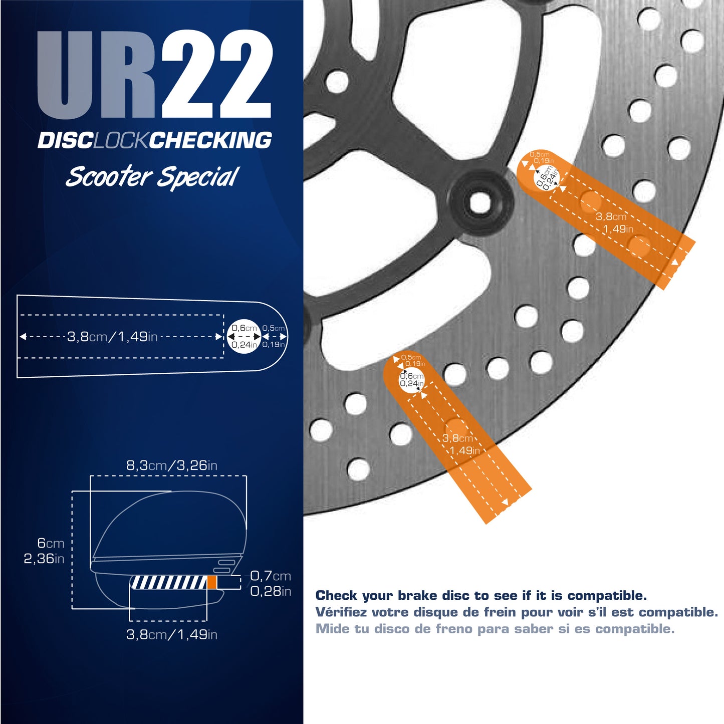 Antirrobo Alarma Moto Urban UR22 - URA Moto