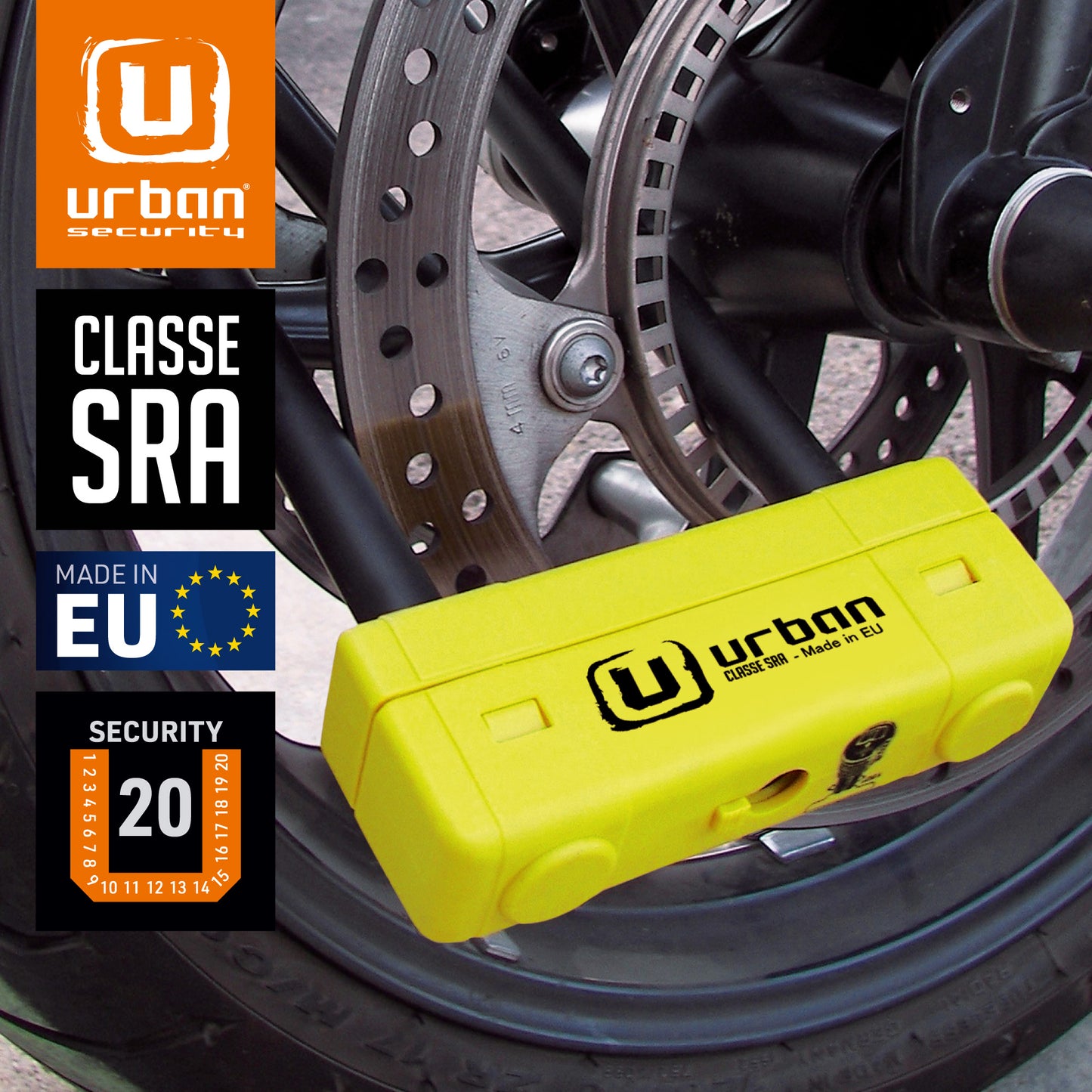 Antirrobo Moto Urban U UR85250Y - URA Moto