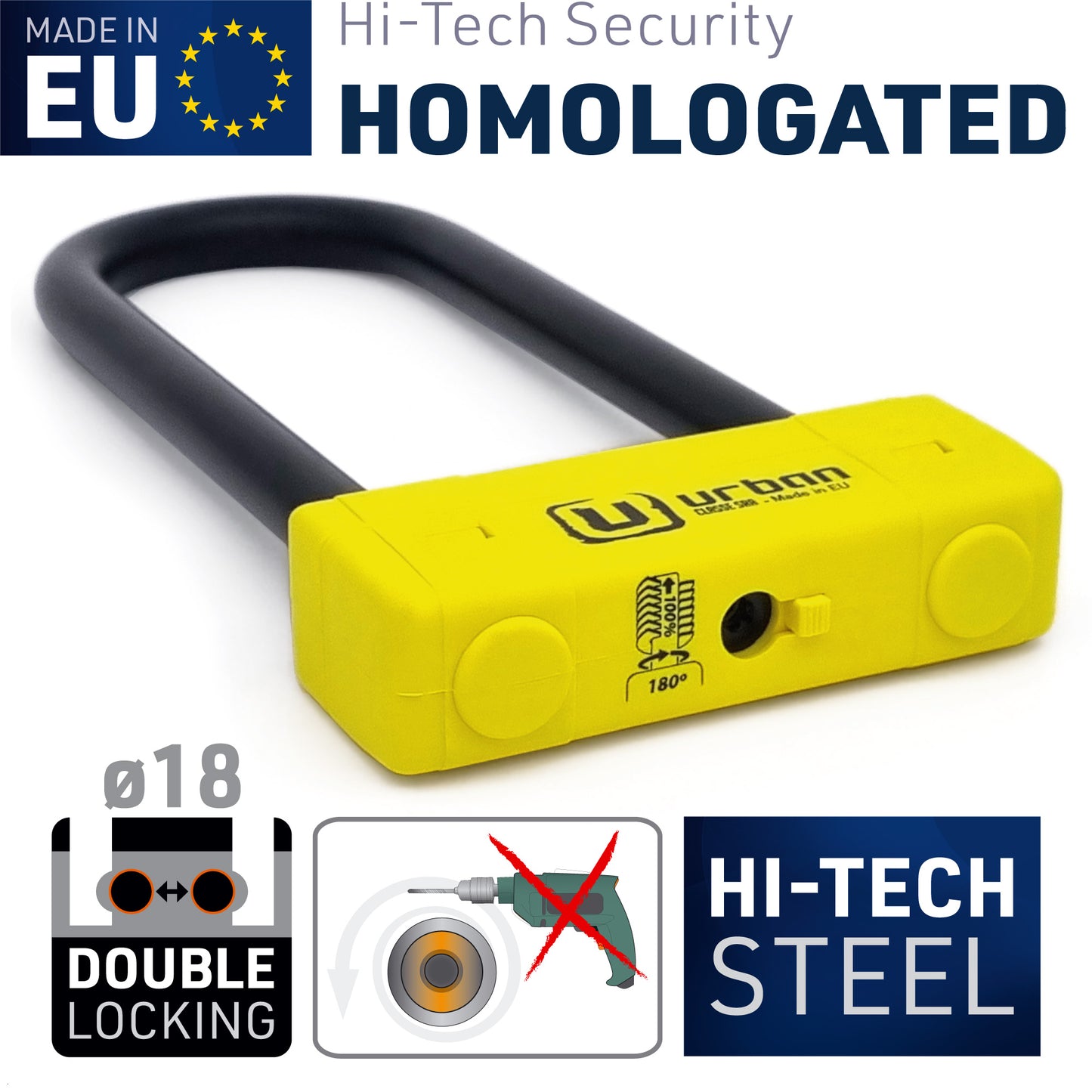 Antirrobo Moto Urban U UR85250Y - URA Moto