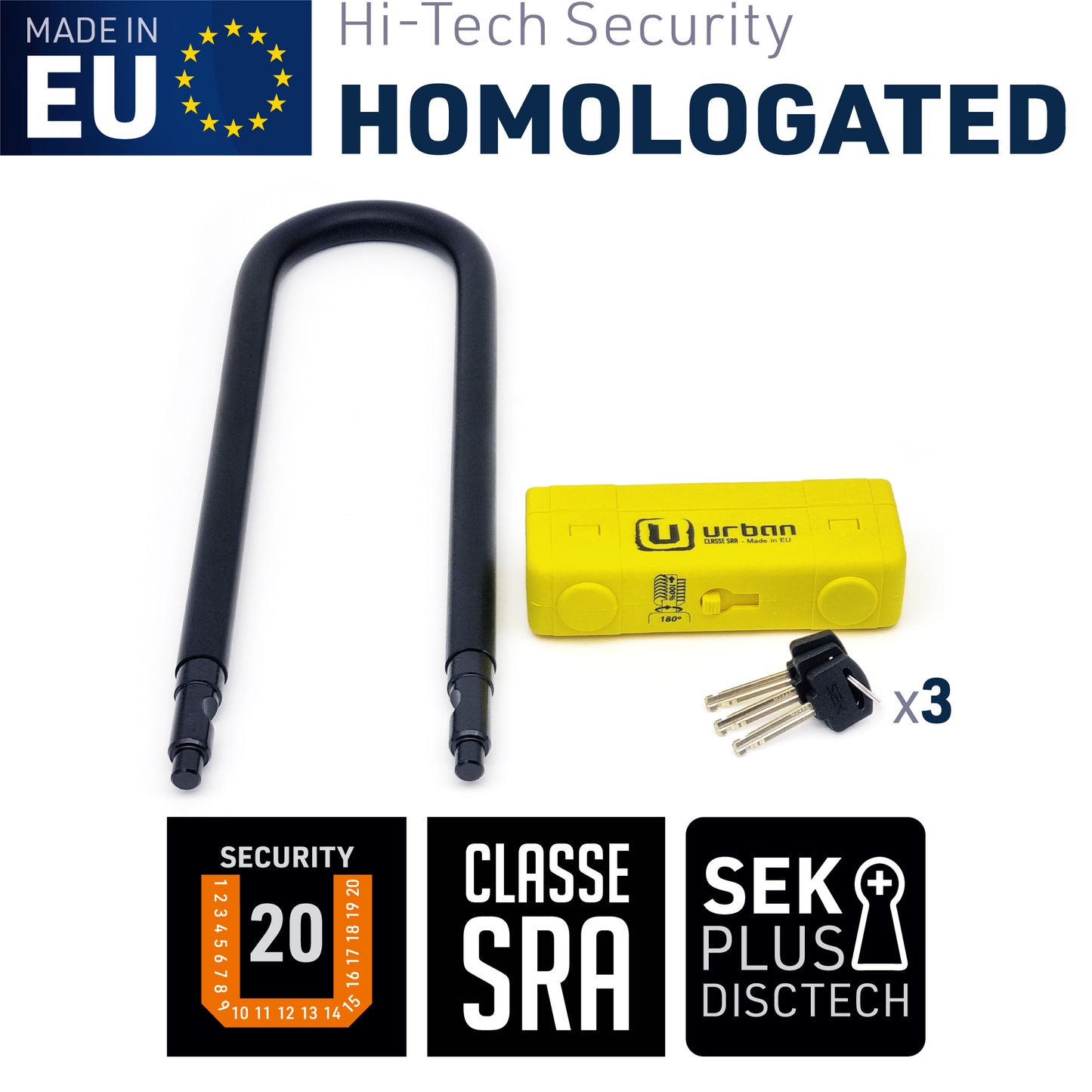 Antirrobo Moto Urban U UR85300Y - URA Moto