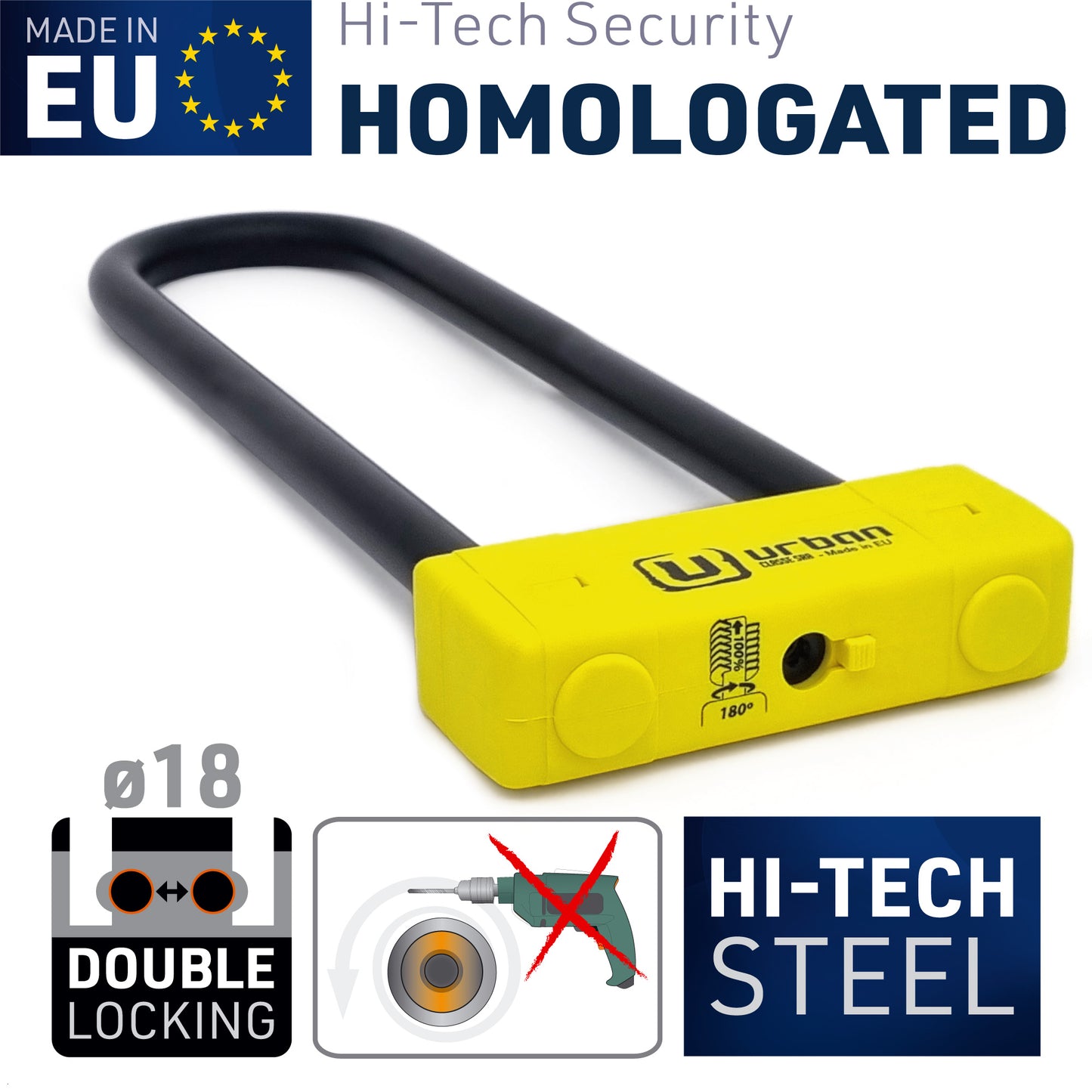 Antirrobo Moto Urban U UR85300Y - URA Moto