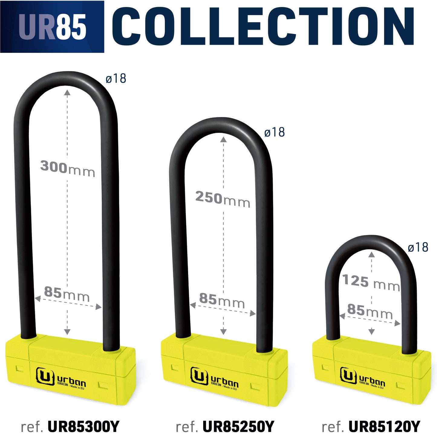 Antirrobo Moto Urban U UR85300Y - URA Moto