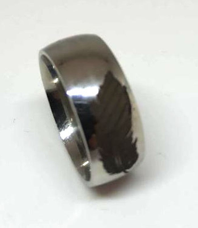 Anillo acero alianza pluma serigrafiada - URA Moto
