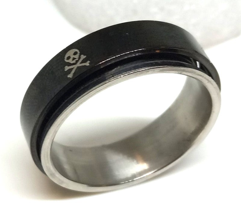 Anillo Acero Antiestress Pirata - URA Moto