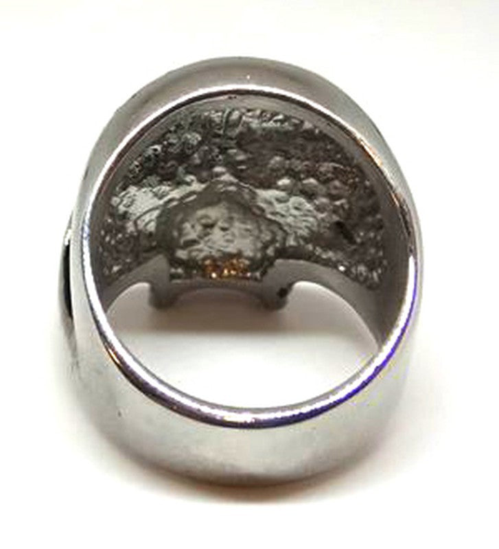 Anillo acero Calavera detalle lateral - URA Moto