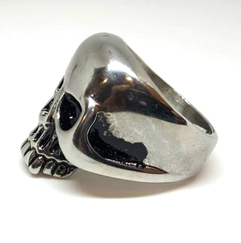 Anillo acero Calavera detalle lateral - URA Moto