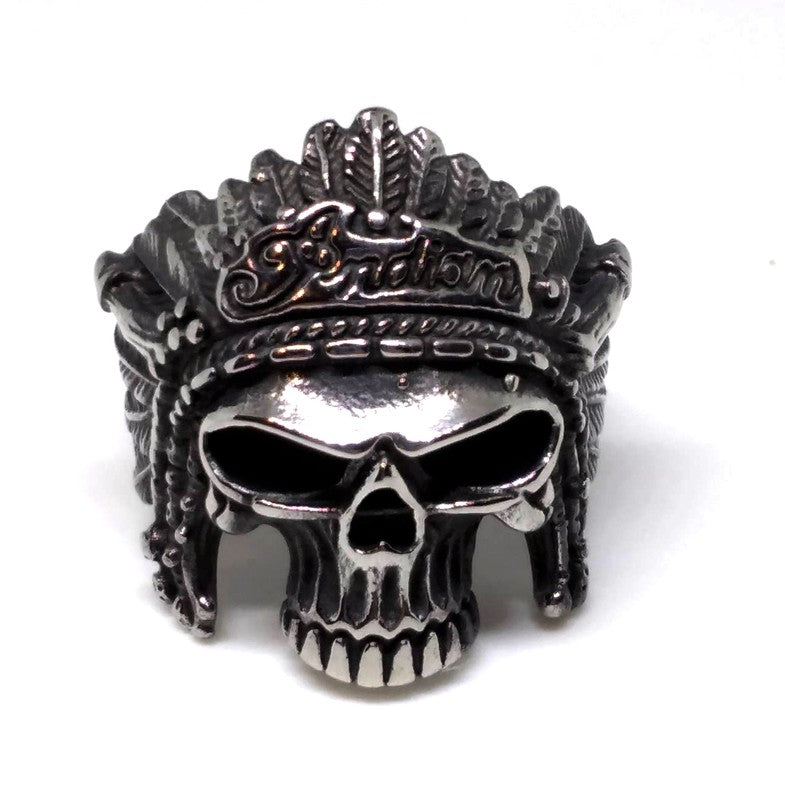Anillo acero calavera Indian - URA Moto