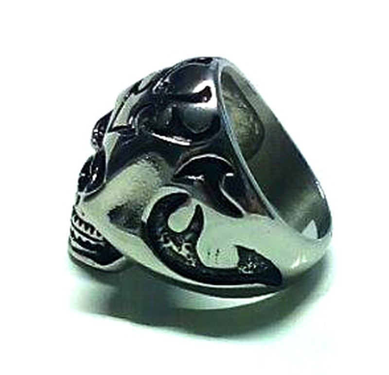Anillo acero calavera señales - URA Moto