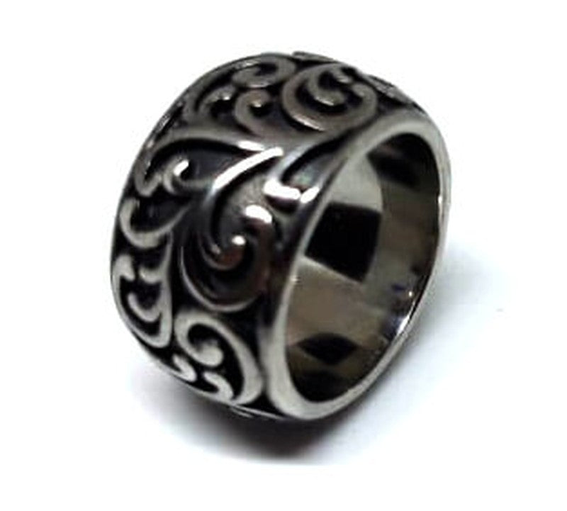Anillo acero flores grandes cenefa - URA Moto