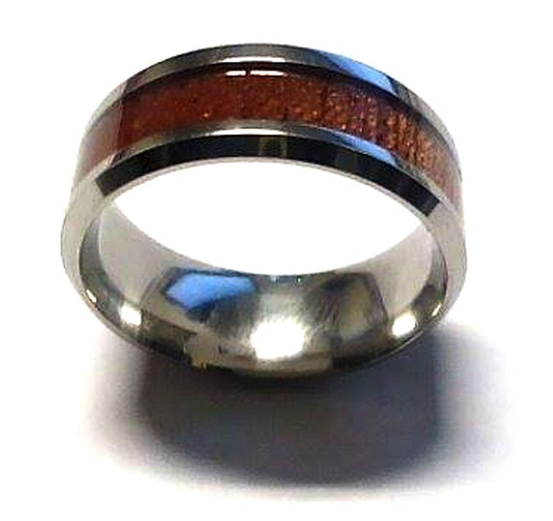 Anillo acero madera roble - URA Moto