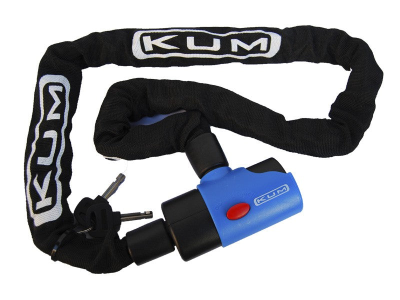 Antirrobo cadena eslabones cementada con alarma 8mmX120cm - URA Moto