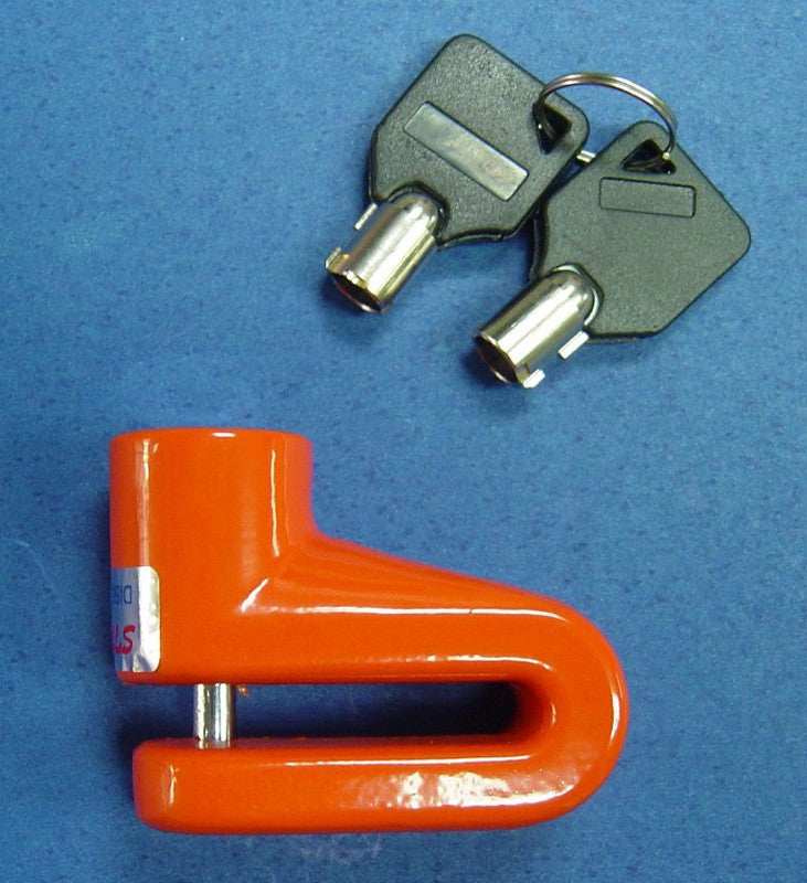 Antirrobo moto de disco 5mm naranja - URA Moto