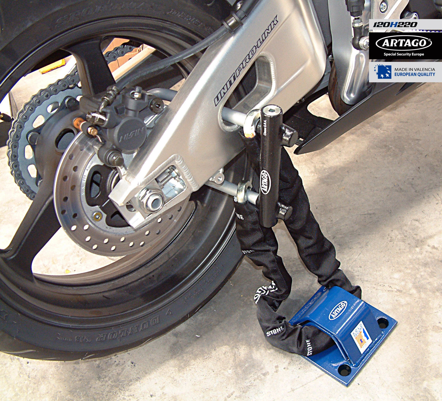 Antirrobo Moto Artago  U 120H220 - URA Moto