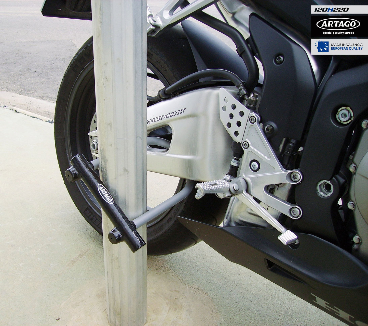 Antirrobo Moto Artago  U 120H220 - URA Moto