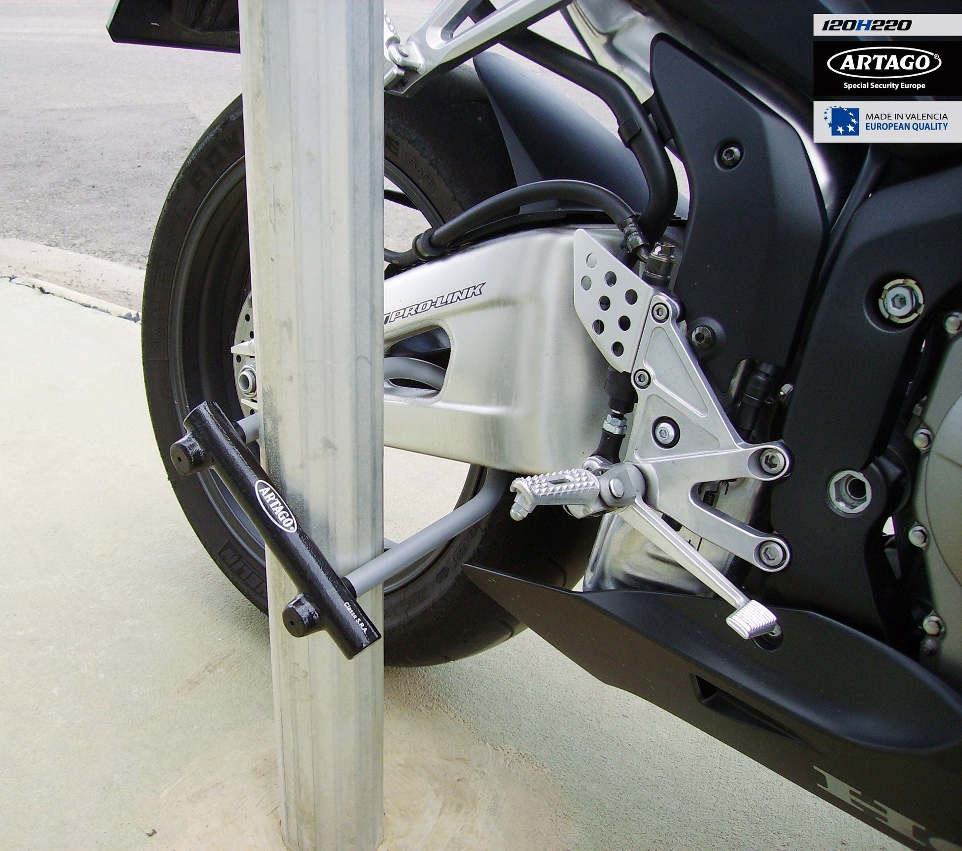 Antirrobo Moto Artago  U 120H340 - URA Moto