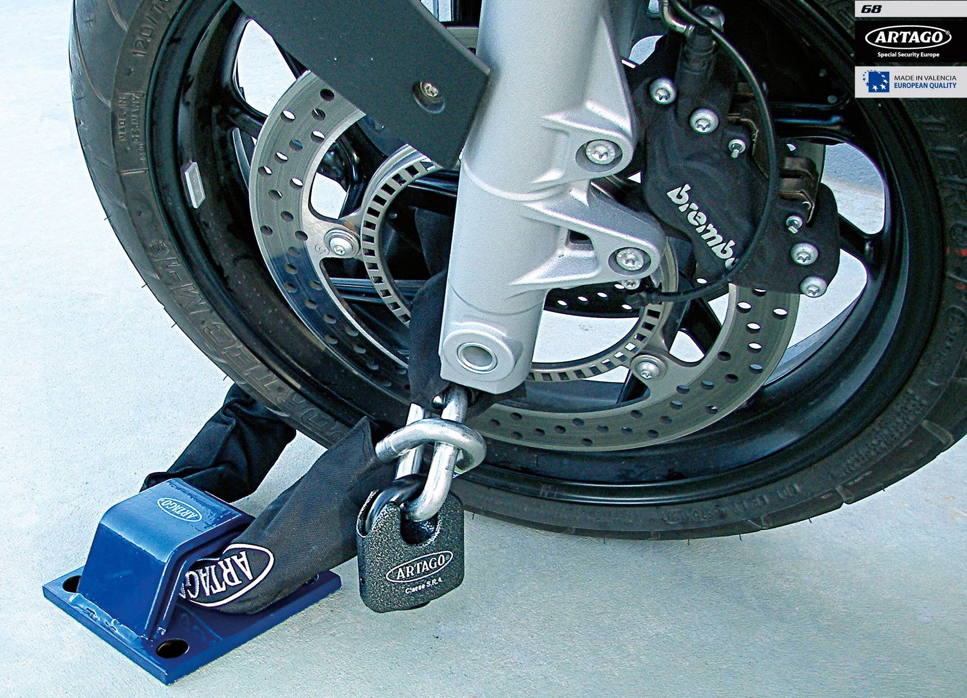 Antirrobo Moto Cadena Artago 68DUO T100 - URA Moto