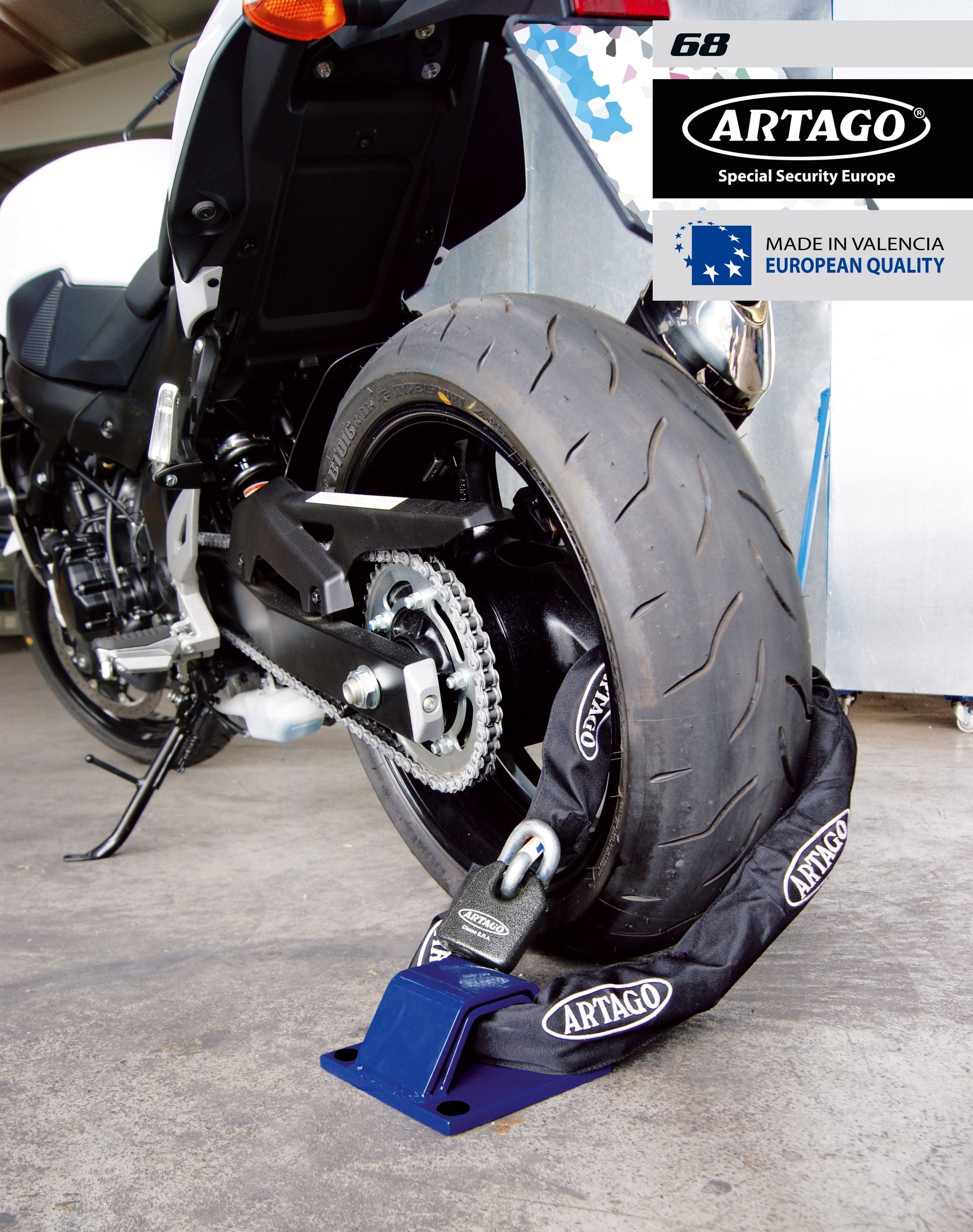 Antirrobo Moto Cadena Artago 68DUO T100 - URA Moto