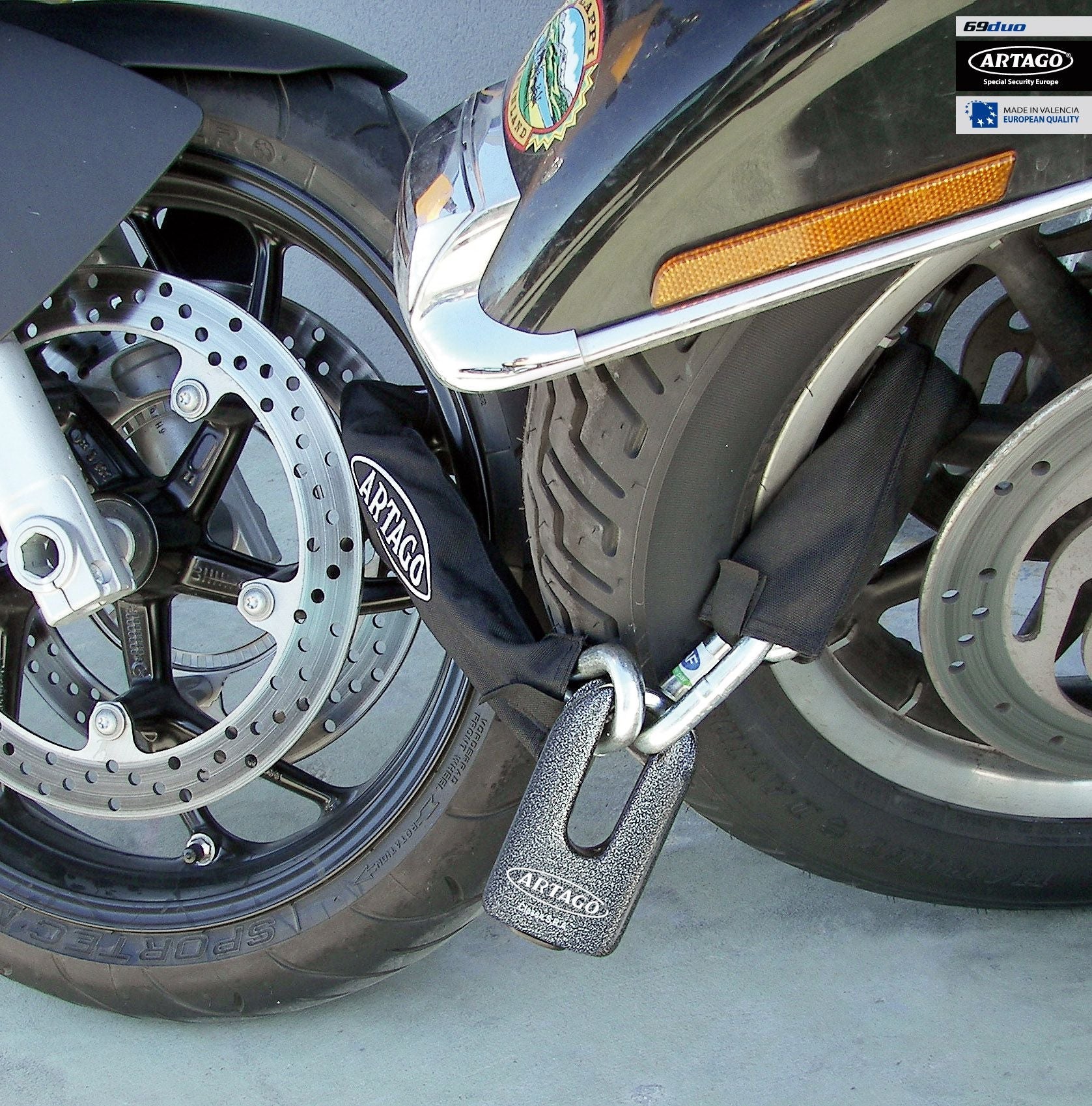 Antirrobo Moto Cadena Artago 69DUO T150 - URA Moto