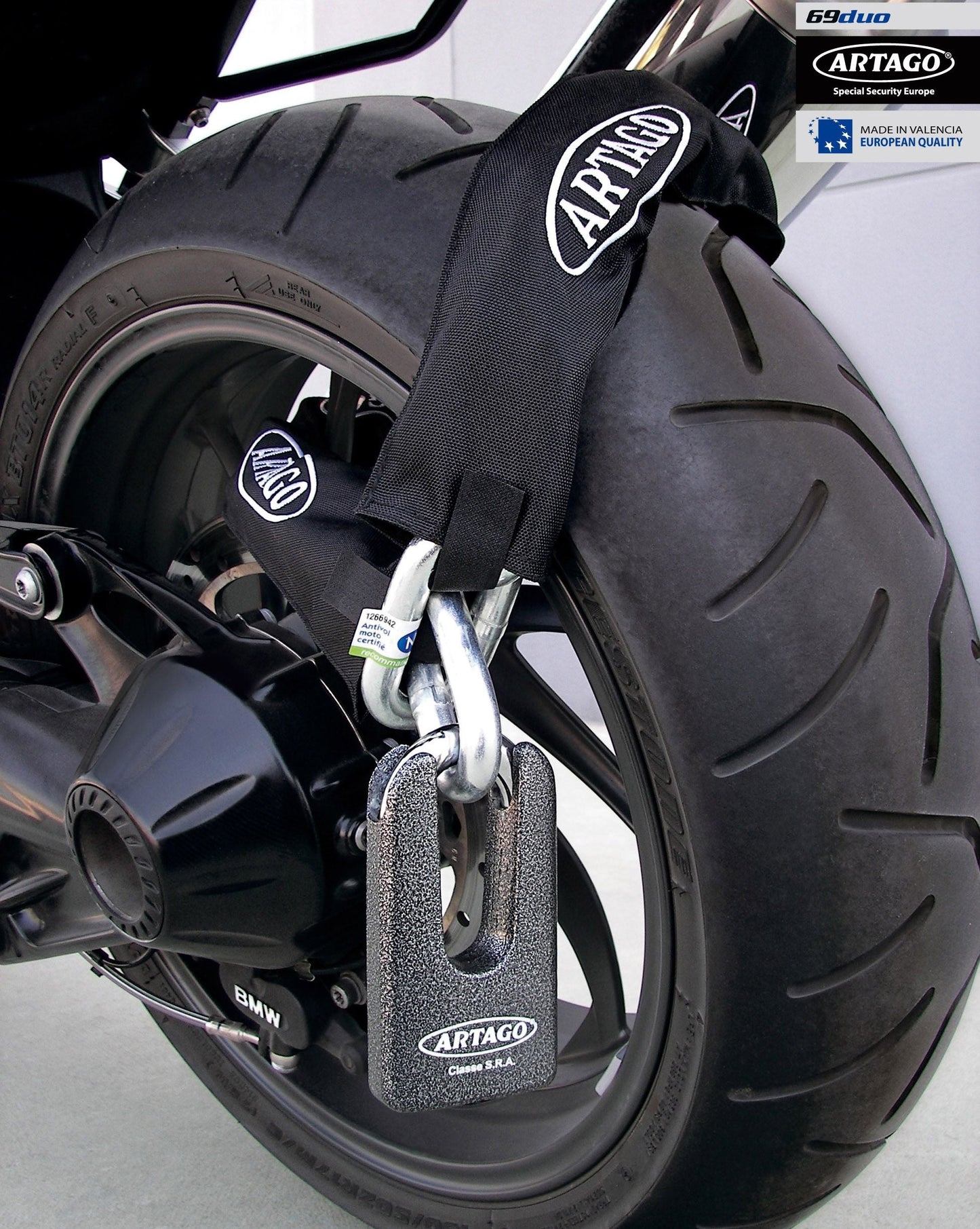 Antirrobo Moto Cadena Artago 69DUO T150 - URA Moto