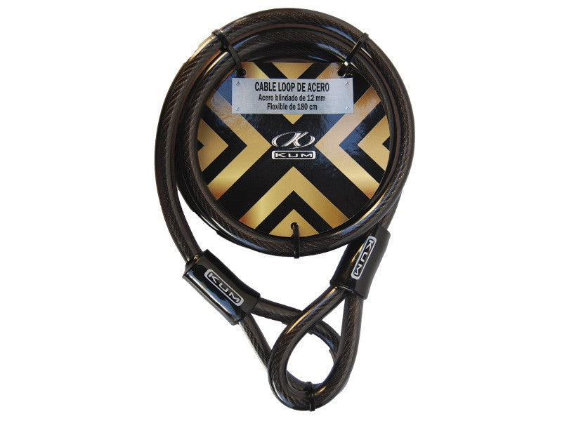 Cable loop acero blindado 12cmx180cm flexible - URA Moto