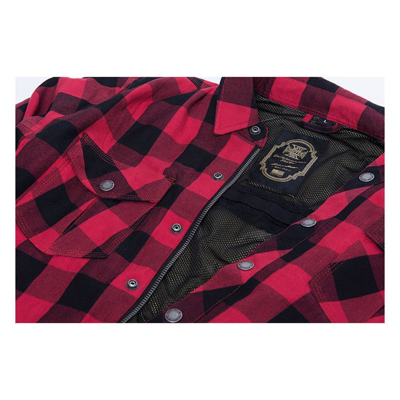 Camisa Kevlar West Coast Choppers Dominator Rojo-Negro - URA Moto