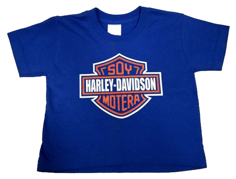 Camiseta Infantil Soy Motera azul - URA Moto