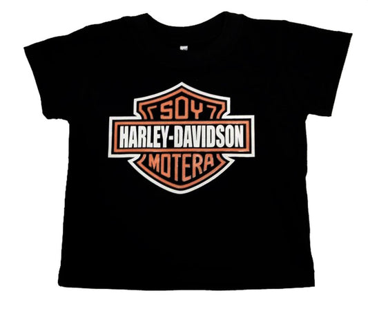 Camiseta Bebé Soy Motera negra - URA Moto