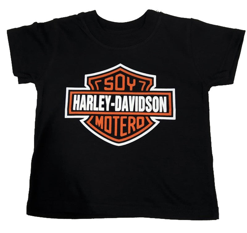 Camiseta Bebé Soy Motero negra - URA Moto