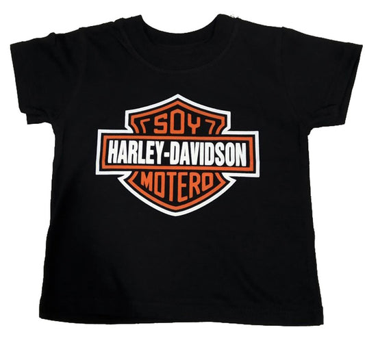 Camiseta Bebé Soy Motero negra - URA Moto