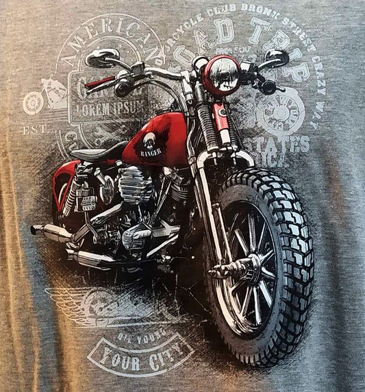 Camiseta manga corta gris Moto ranger your city - URA Moto