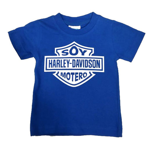 Camiseta Bebé Soy Motero azul - URA Moto