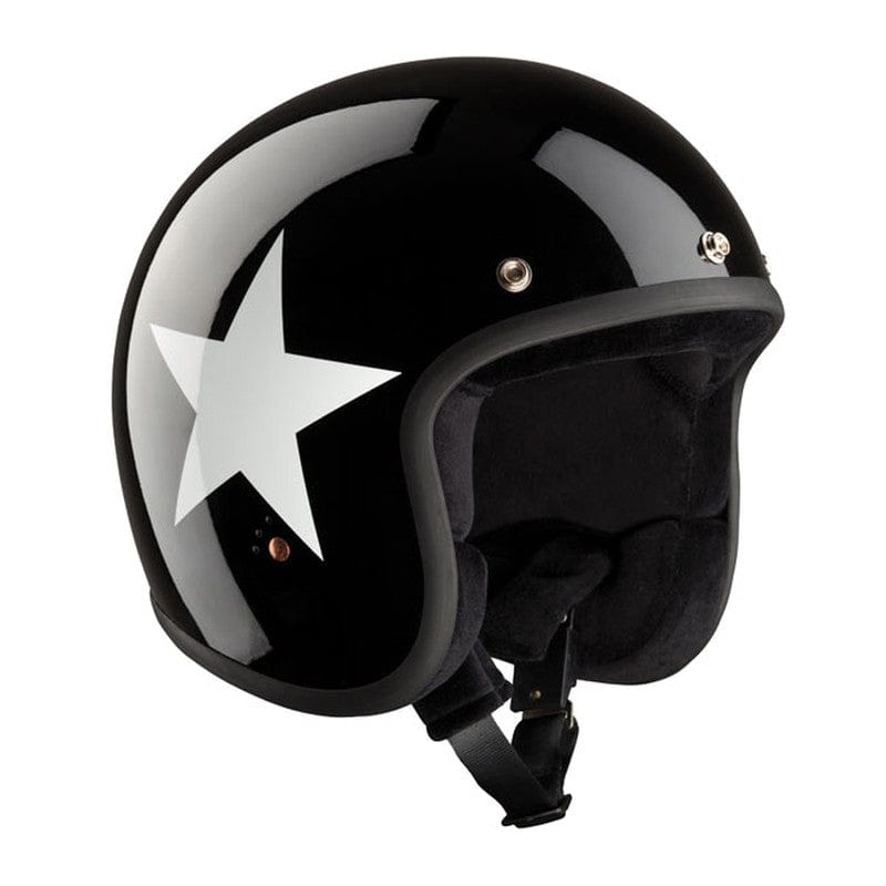 Casco Moto Jet Bandit Star Negro-Blanco - URA Moto