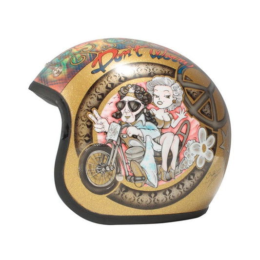 Casco Moto Jet DMD Vintage Woodstock - URA Moto