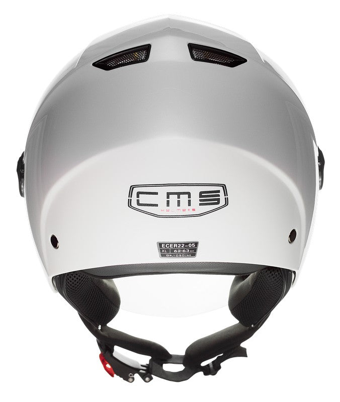 Casco moto Jet CMS D-JET PLAIN Artic White - URA Moto