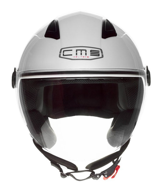 Casco moto Jet CMS D-JET PLAIN Artic White - URA Moto