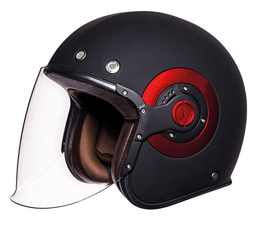 Casco moto SMK Jet Retro Negro Mate (MA230) - URA Moto