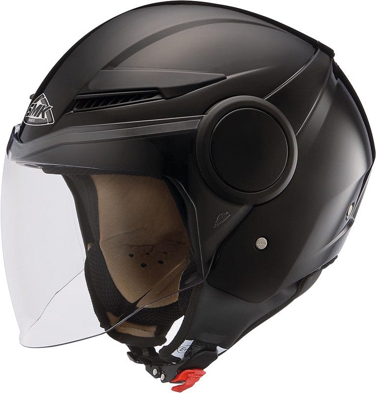 Casco moto SMK Jet Streem Negro Brillo (GL200) - URA Moto