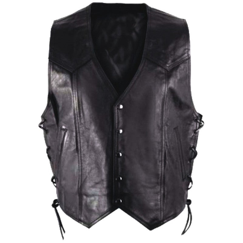 Chaleco Piel Clasico Cuerda - URA Moto