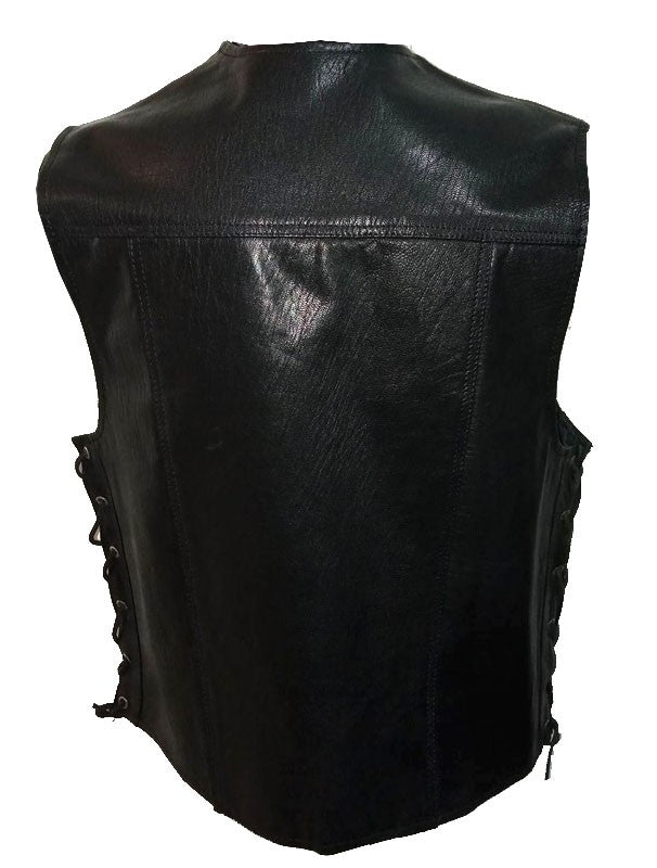 Chaleco piel moto Walker - URA Moto
