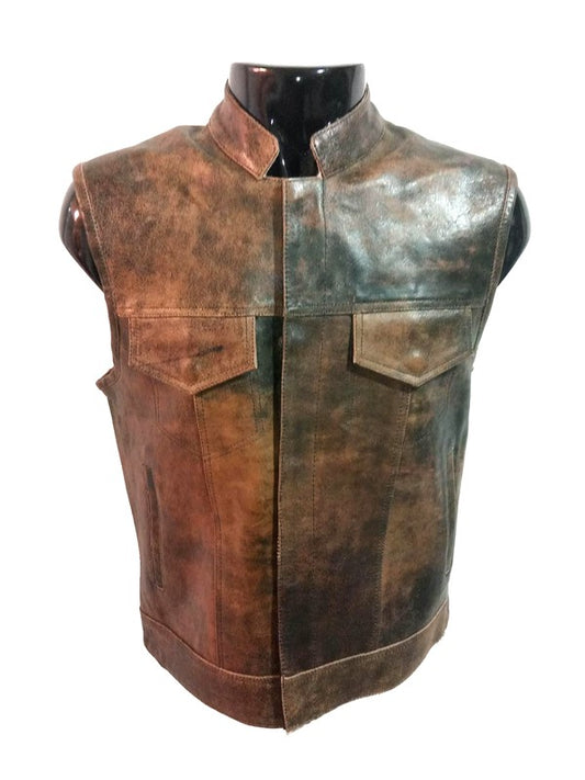 Chaleco piel SOA arena - URA Moto