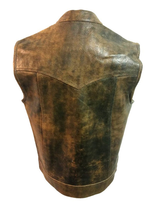 Chaleco piel SOA arena - URA Moto